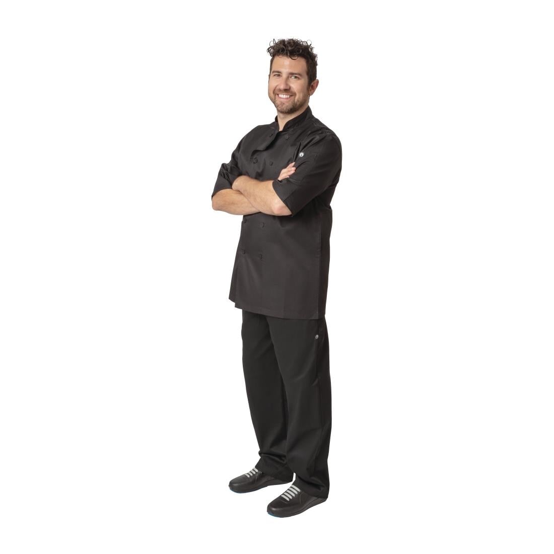 Chefs Works Montreal Unisex Chef Jacket Black 2XL