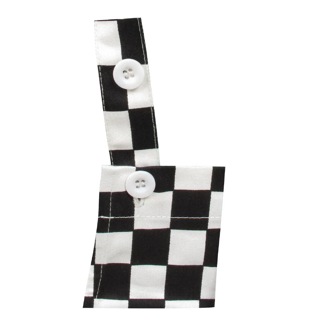 B357 Whites Childrens Bib Apron Big Black and White Check - JD Catering Equipment Solutions Ltd