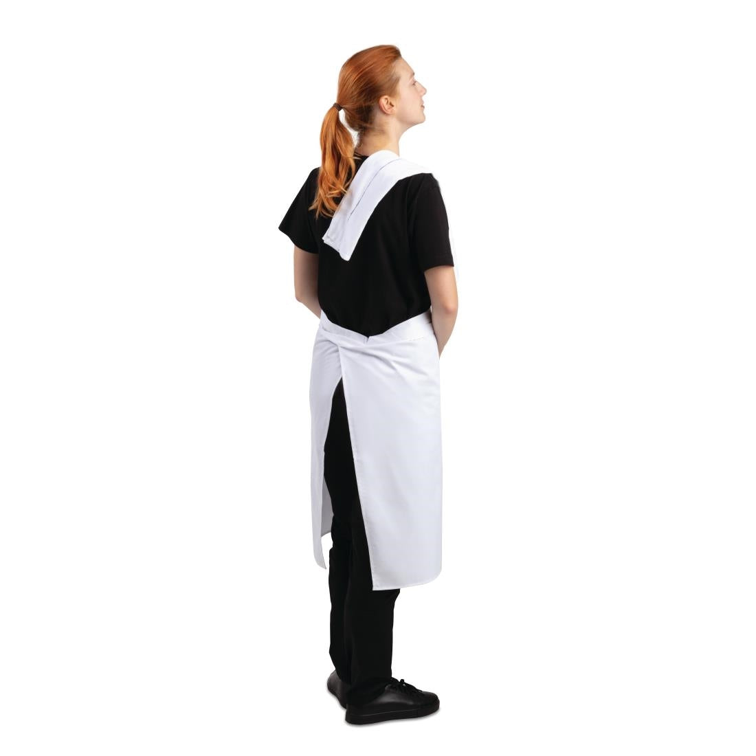 B132 Regular Bistro Apron  White
