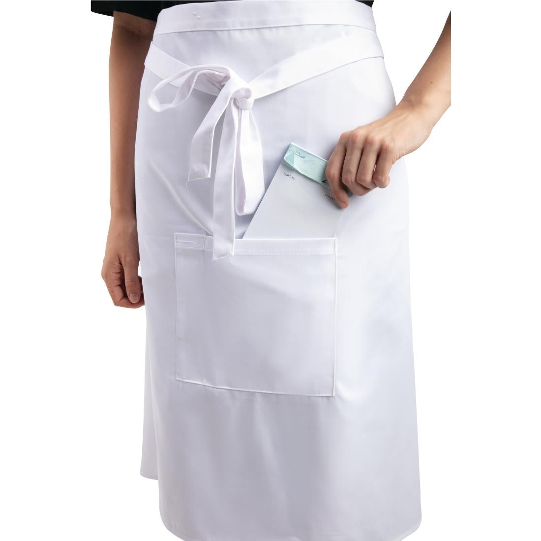 B132 Regular Bistro Apron  White
