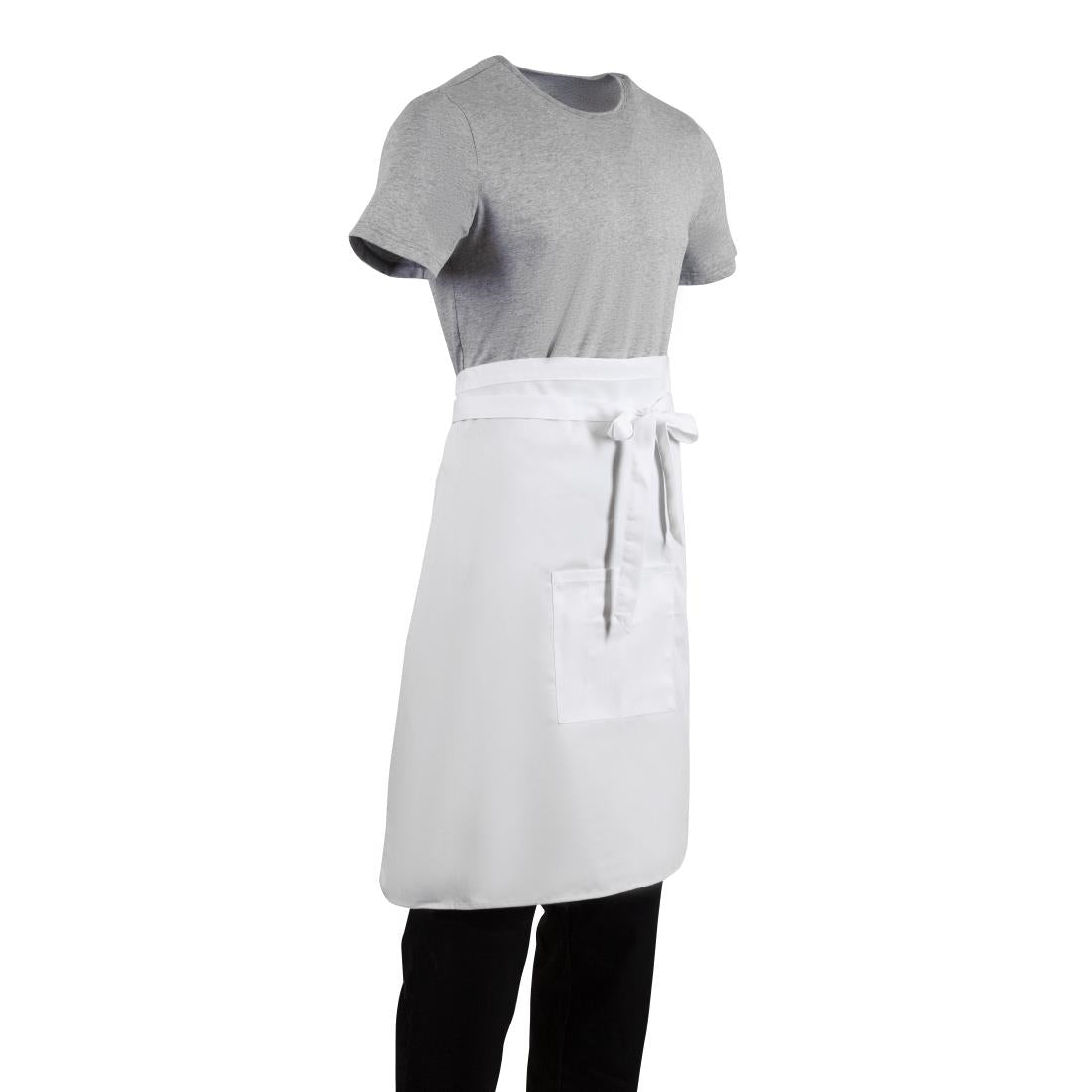 B132 Regular Bistro Apron  White