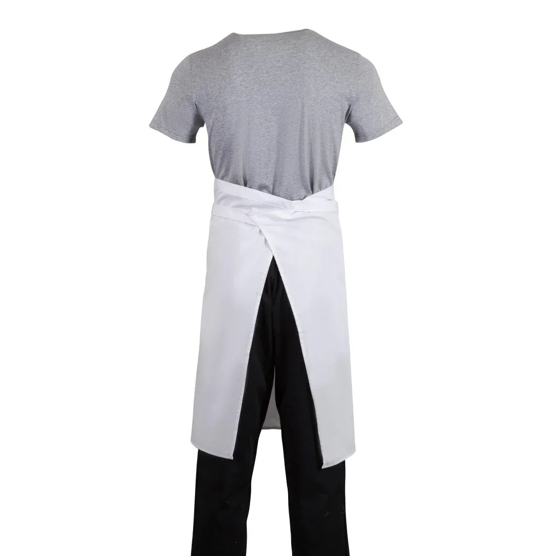 B132 Regular Bistro Apron White - JD Catering Equipment Solutions Ltd