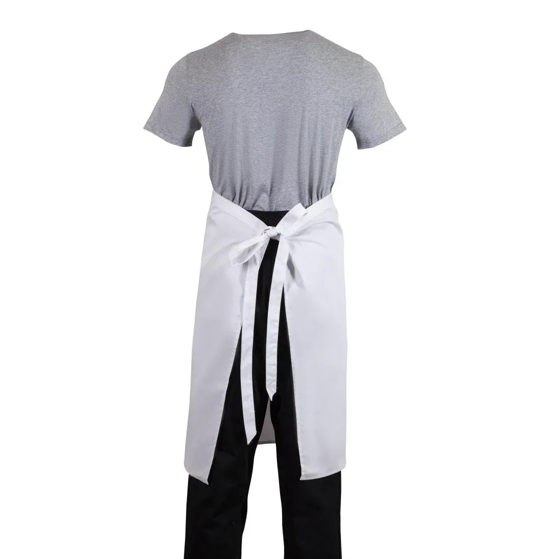 B132 Regular Bistro Apron White - JD Catering Equipment Solutions Ltd