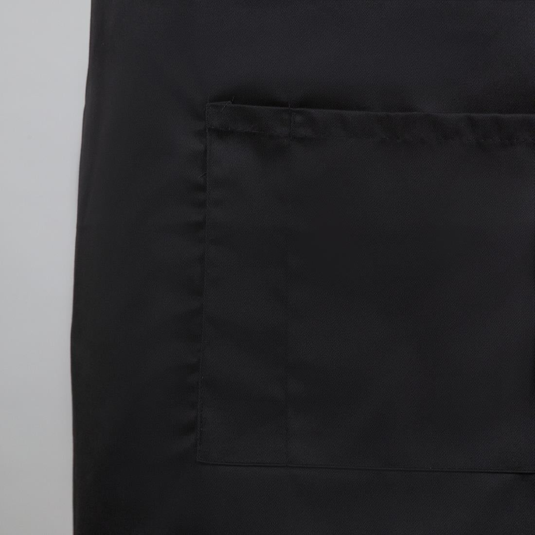 B133 Regular Bistro Apron Black With Pocket