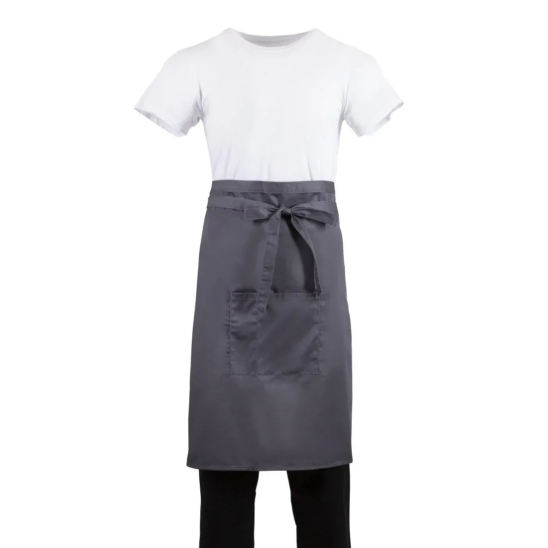 B158 Whites Regular Bistro Apron - JD Catering Equipment Solutions Ltd