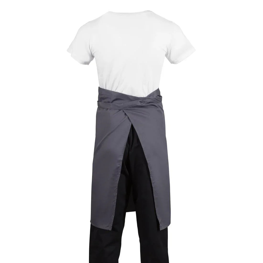 B158 Whites Regular Bistro Apron - JD Catering Equipment Solutions Ltd
