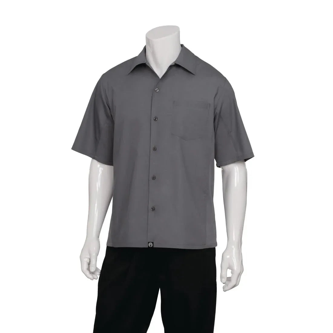 B179-XS Chef Works Unisex Cool Vent Chef Shirt Grey XS - JD Catering Equipment Solutions Ltd