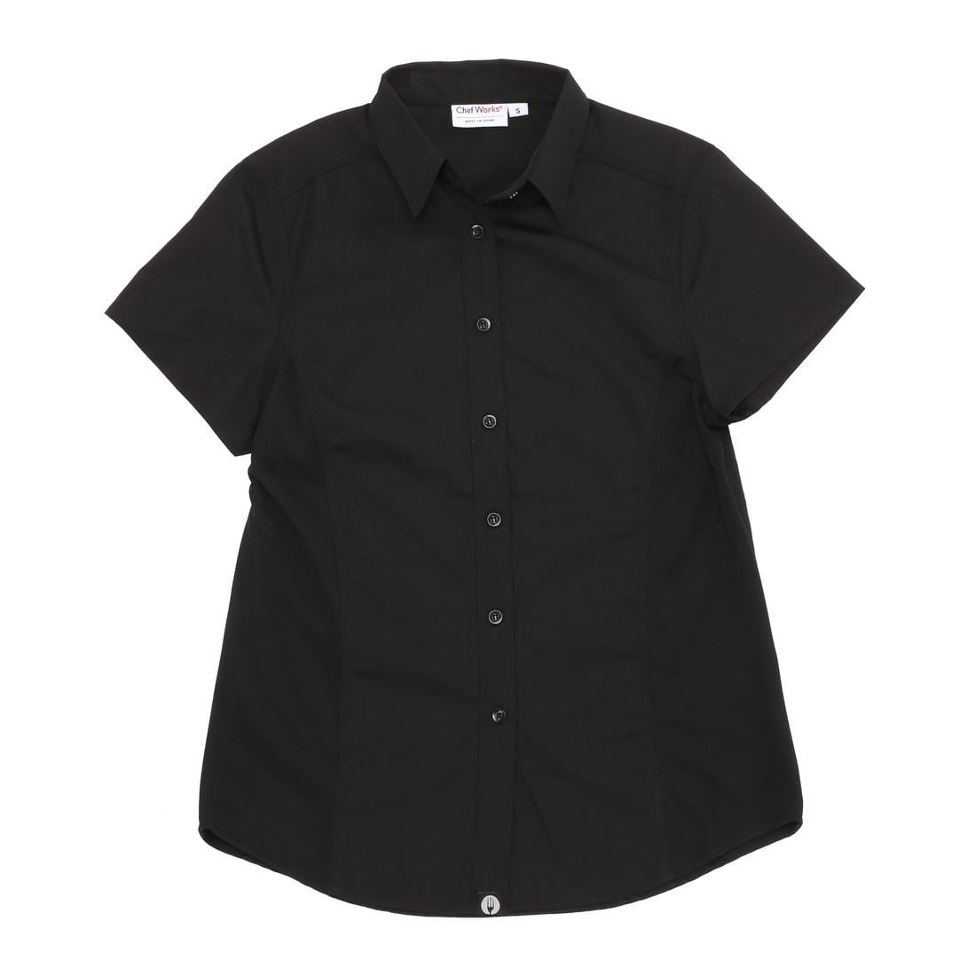 Chef Works Womens Cool Vent Chefs Shirt Black XS