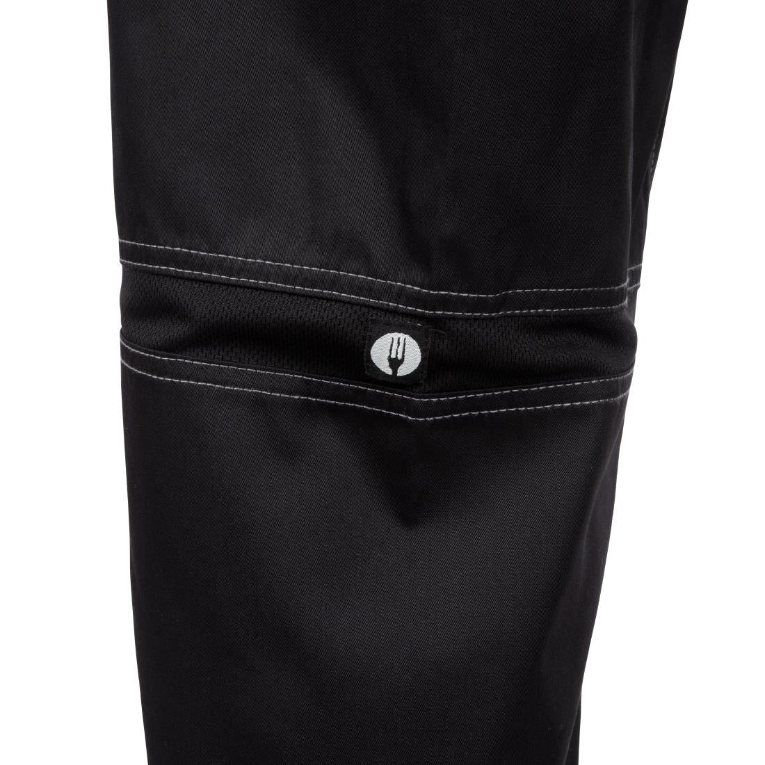 Chef Works Unisex Cool Vent Baggy Chefs Trousers Black L