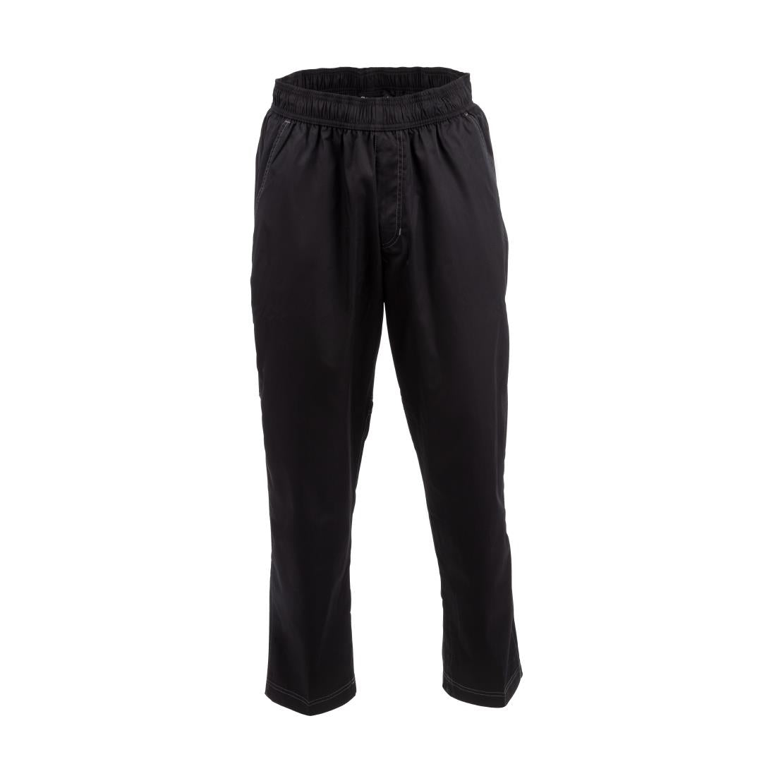 B187 Chef Works Unisex Cool Vent Baggy Chefs Trousers Black