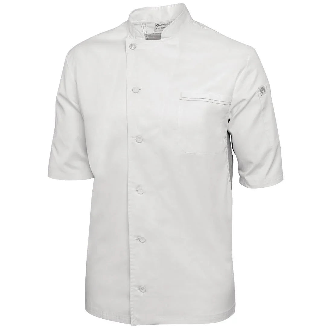 B205-XL Chef Works Valais Signature Series Unisex Chefs Jacket White XL - JD Catering Equipment Solutions Ltd