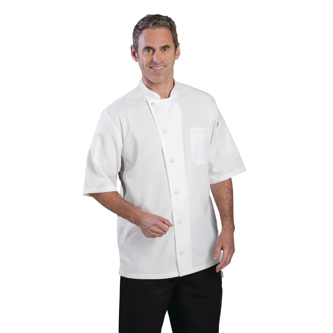 B205-XL Chef Works Valais Signature Series Unisex Chefs Jacket White XL - JD Catering Equipment Solutions Ltd