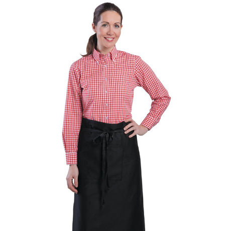 B216-M Chef Works Womens Gingham Shirt Red M