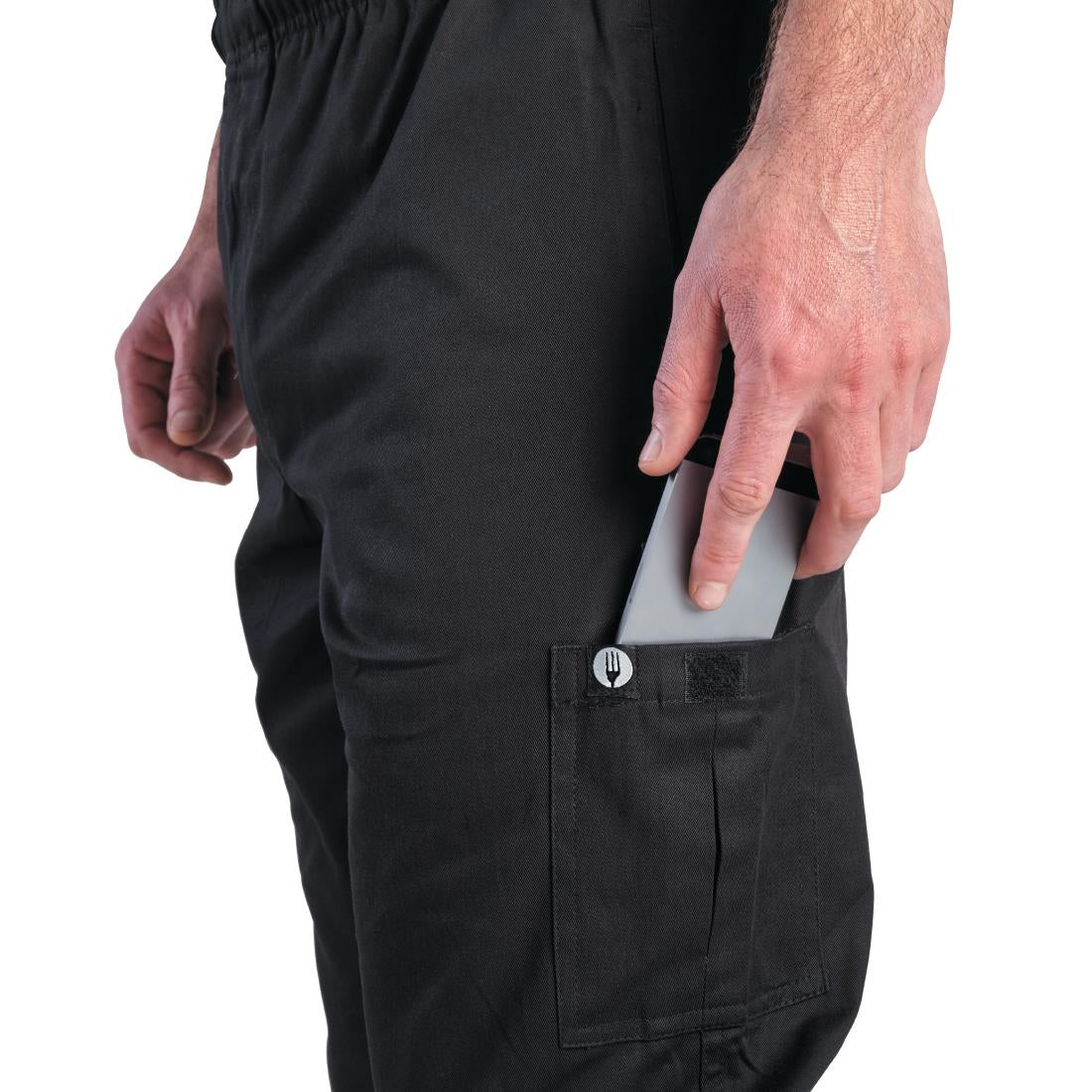 Chef Works Unisex Classic Fit Cargo Chefs Trousers Black XL