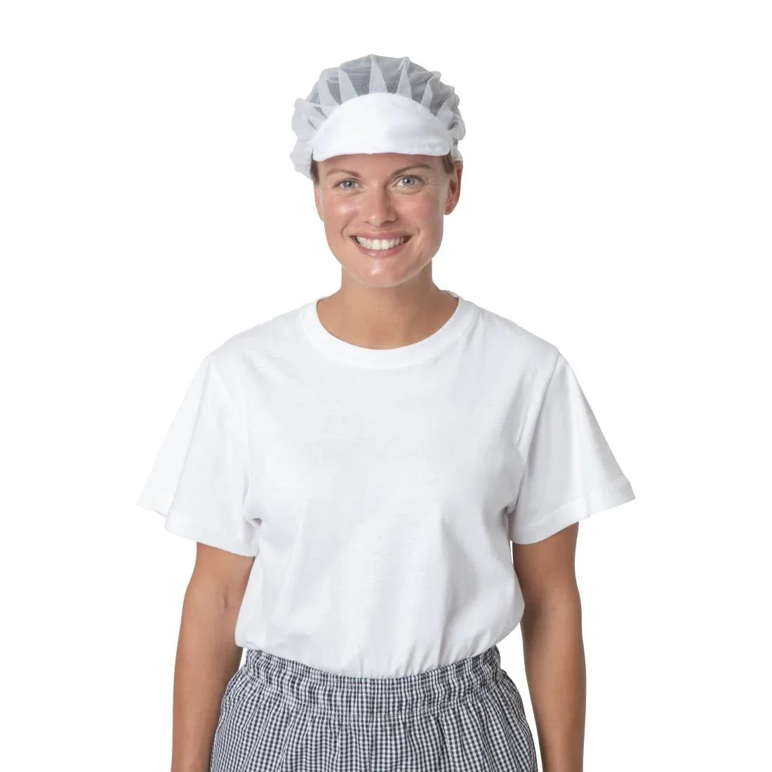 B226 Whites Net Peaked Hat White - JD Catering Equipment Solutions Ltd