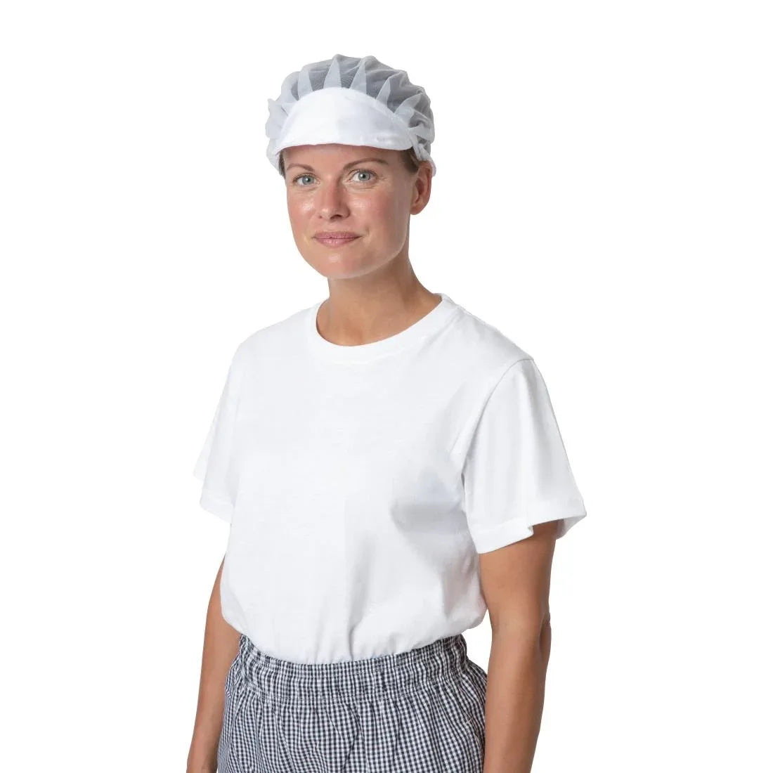 B226 Whites Net Peaked Hat White - JD Catering Equipment Solutions Ltd