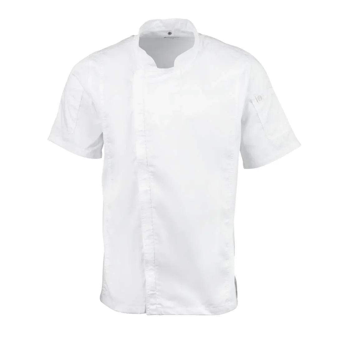 B471-M Chef Works Springfield Zipper Mens Chefs Jacket White M - JD Catering Equipment Solutions Ltd