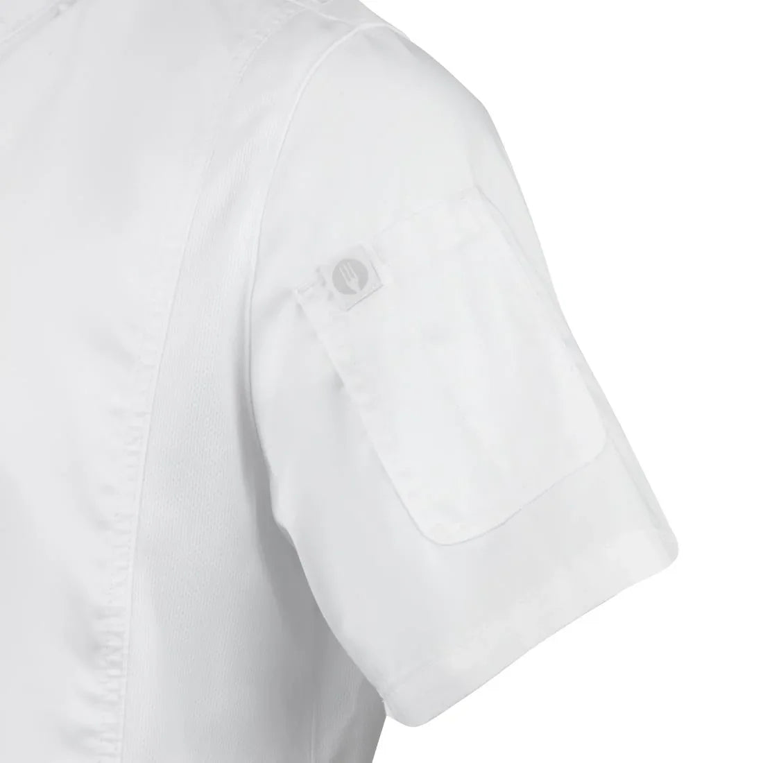 B471-M Chef Works Springfield Zipper Mens Chefs Jacket White M - JD Catering Equipment Solutions Ltd