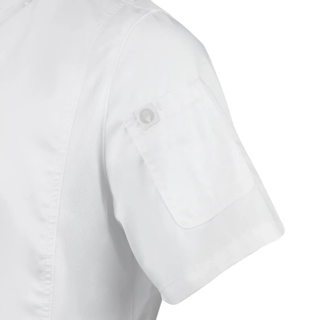 B471-XXL Chef Works Springfield Zipper Mens Chefs Jacket White 2XL - JD Catering Equipment Solutions Ltd