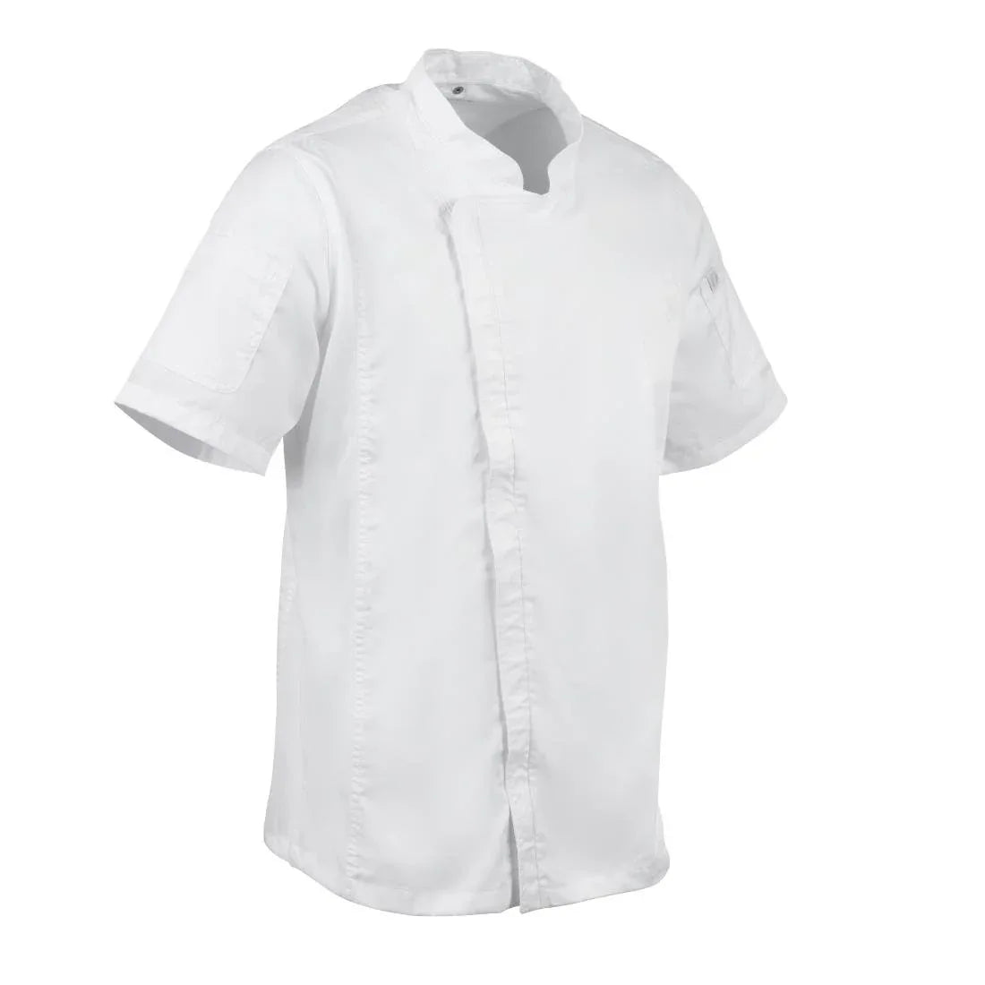 B471-M Chef Works Springfield Zipper Mens Chefs Jacket White M - JD Catering Equipment Solutions Ltd
