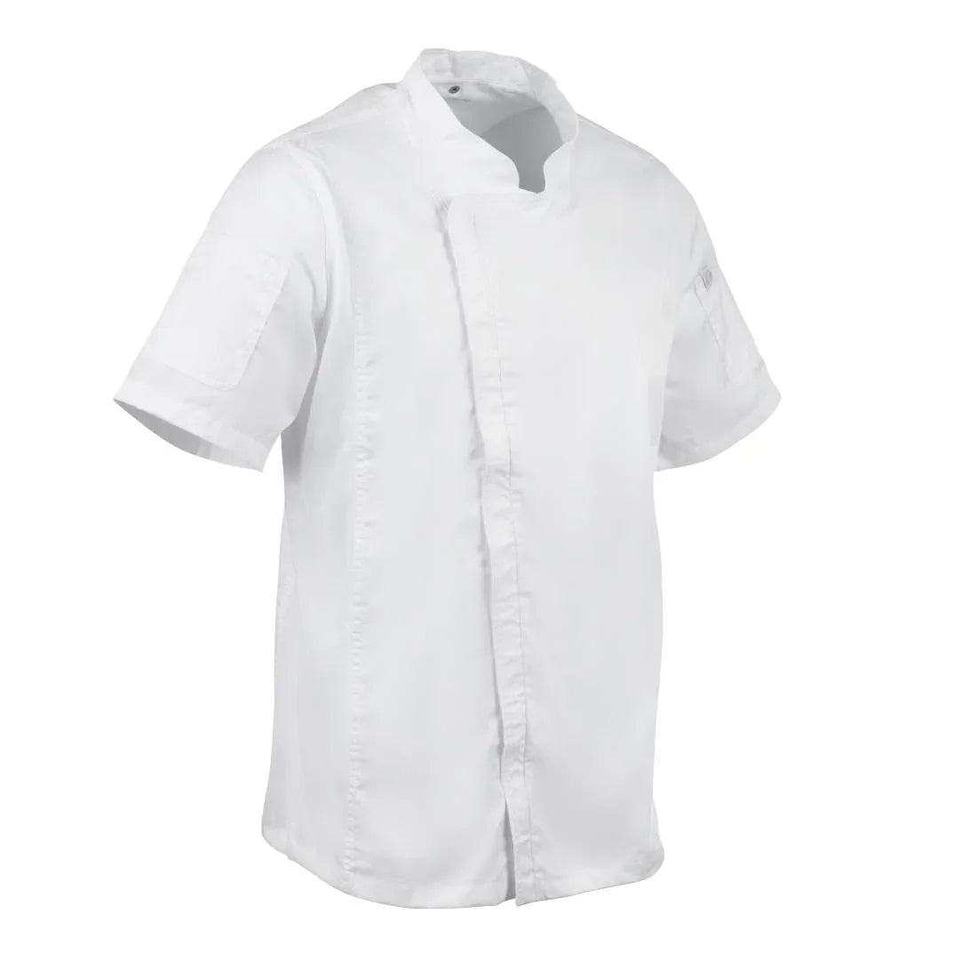 B471-L Chef Works Springfield Zipper Mens Chefs Jacket White L - JD Catering Equipment Solutions Ltd