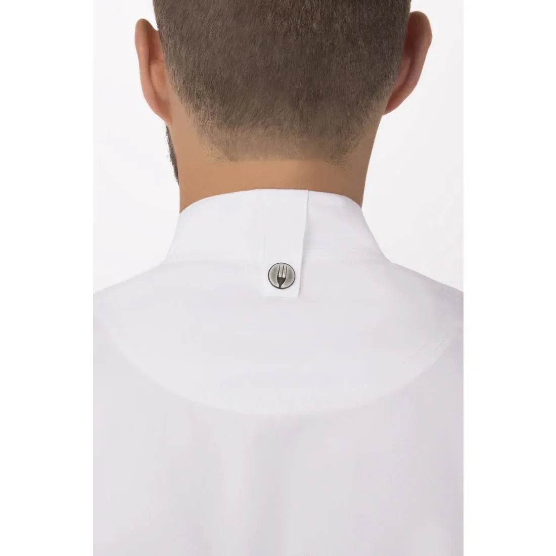 B471-M Chef Works Springfield Zipper Mens Chefs Jacket White M - JD Catering Equipment Solutions Ltd