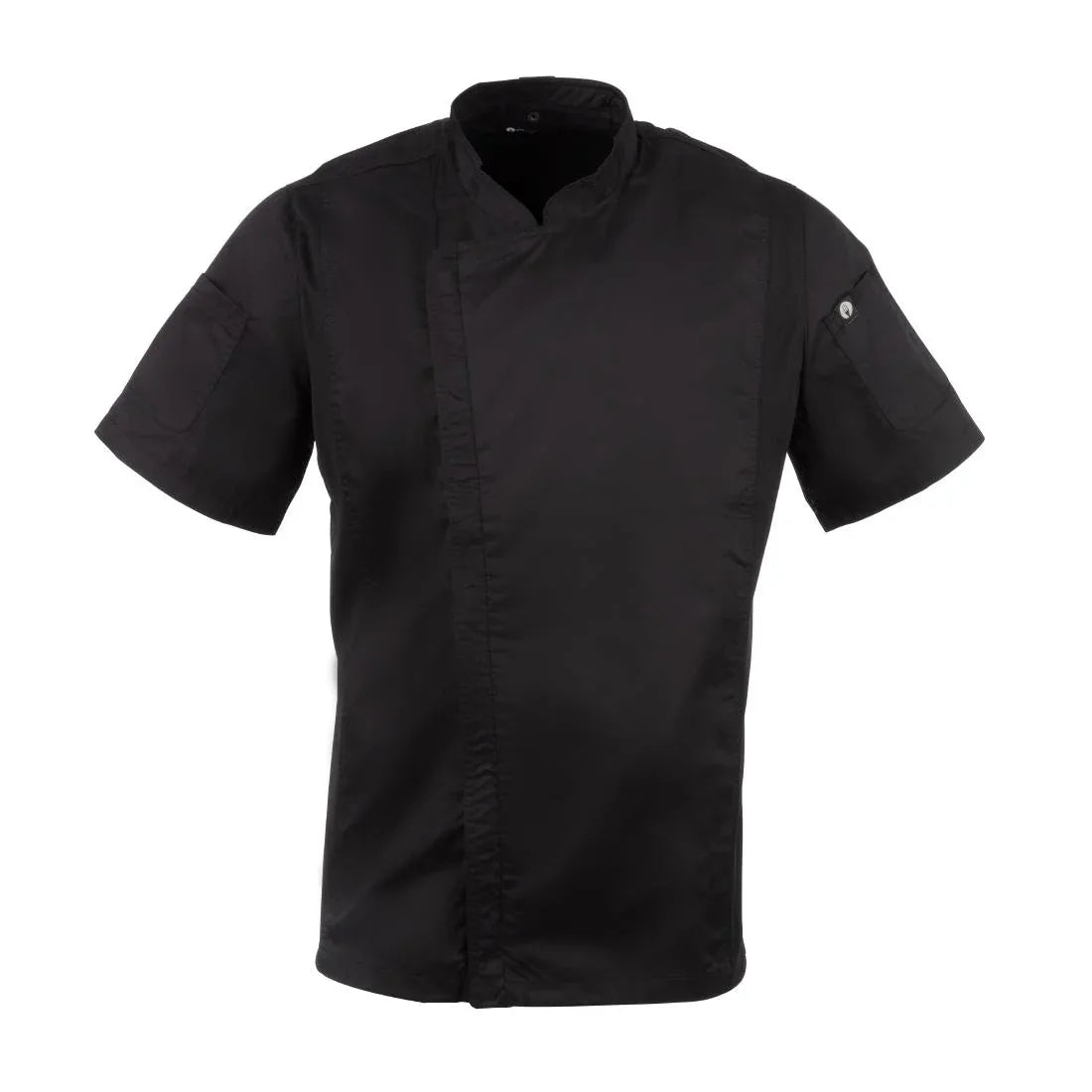 B472-XL Chef Works Springfield Zipper Mens Chefs Jacket Black XL - JD Catering Equipment Solutions Ltd