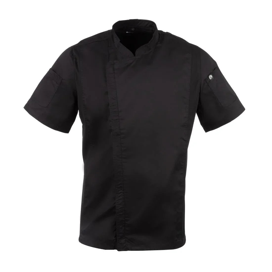 B472-XS Chef Works Springfield Zipper Mens Chefs Jacket Black XS - JD Catering Equipment Solutions Ltd