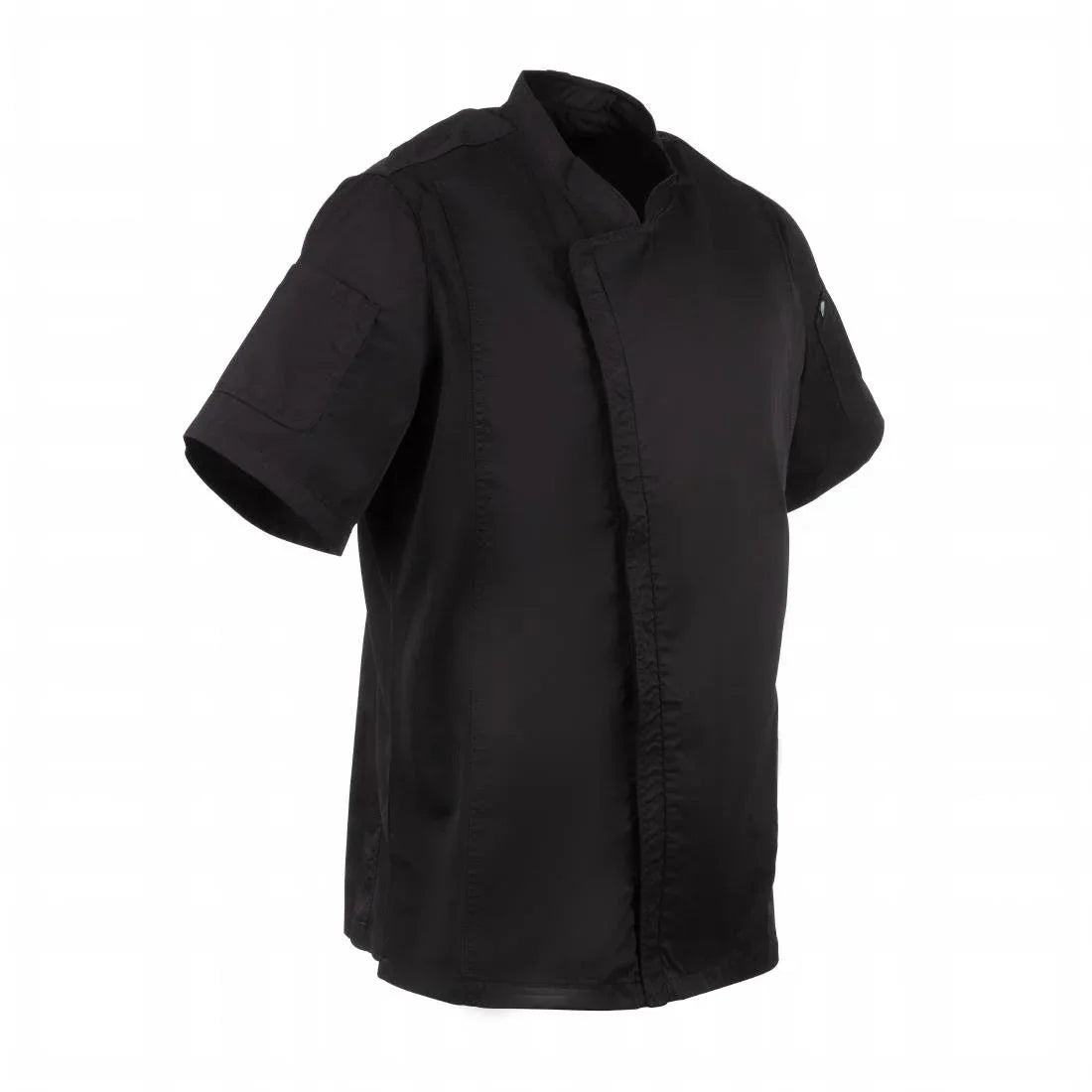 B472-XS Chef Works Springfield Zipper Mens Chefs Jacket Black XS - JD Catering Equipment Solutions Ltd