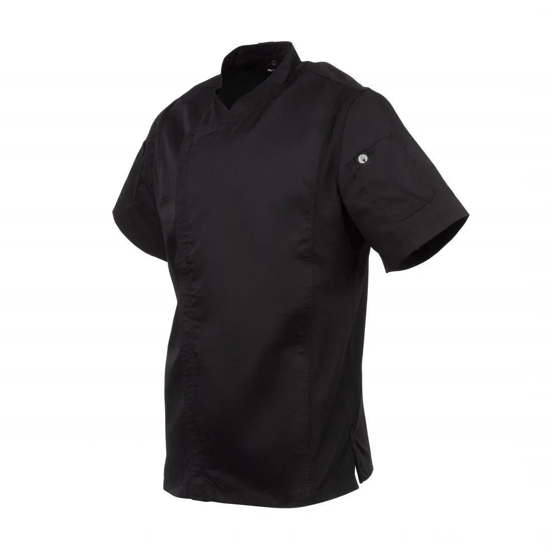 B472-S Chef Works Springfield Zipper Mens Chefs Jacket Black S - JD Catering Equipment Solutions Ltd