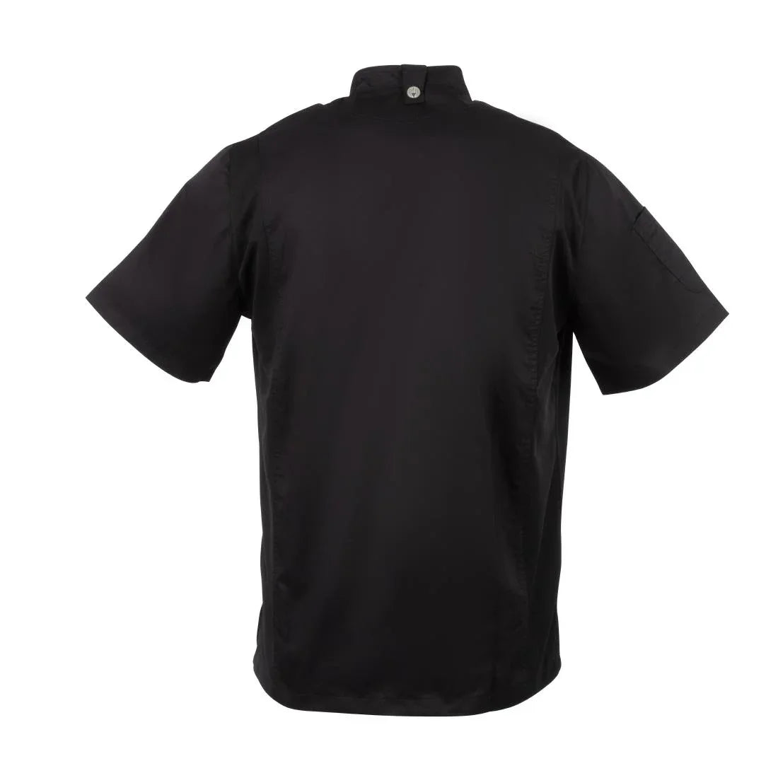 B472-XXL Chef Works Springfield Zipper Mens Chefs Jacket Black XXL - JD Catering Equipment Solutions Ltd