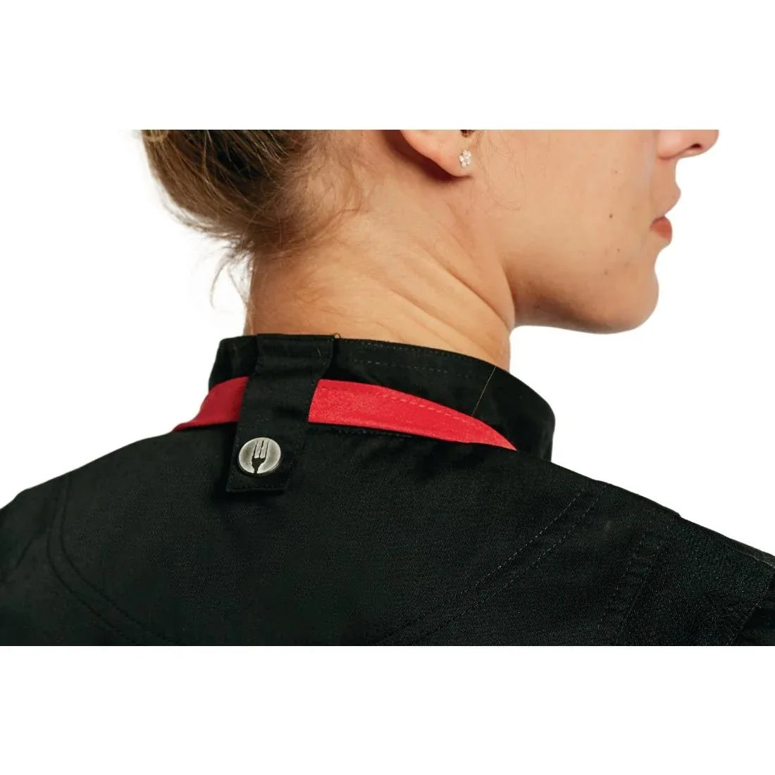 B472-XS Chef Works Springfield Zipper Mens Chefs Jacket Black XS - JD Catering Equipment Solutions Ltd