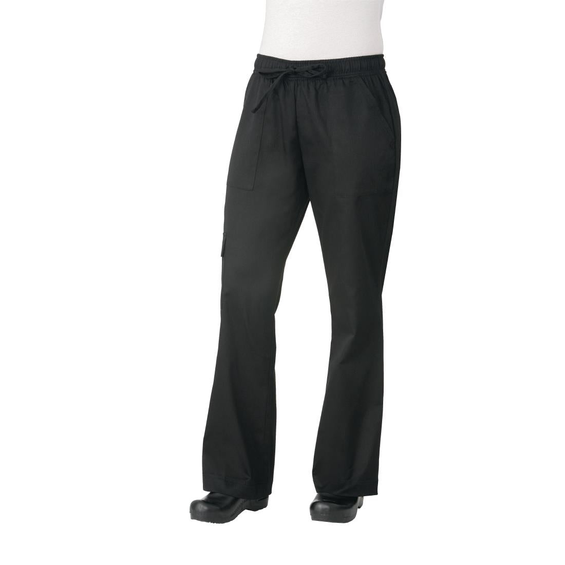 B630 Chef Works Womens Cargo Chefs Trousers Black