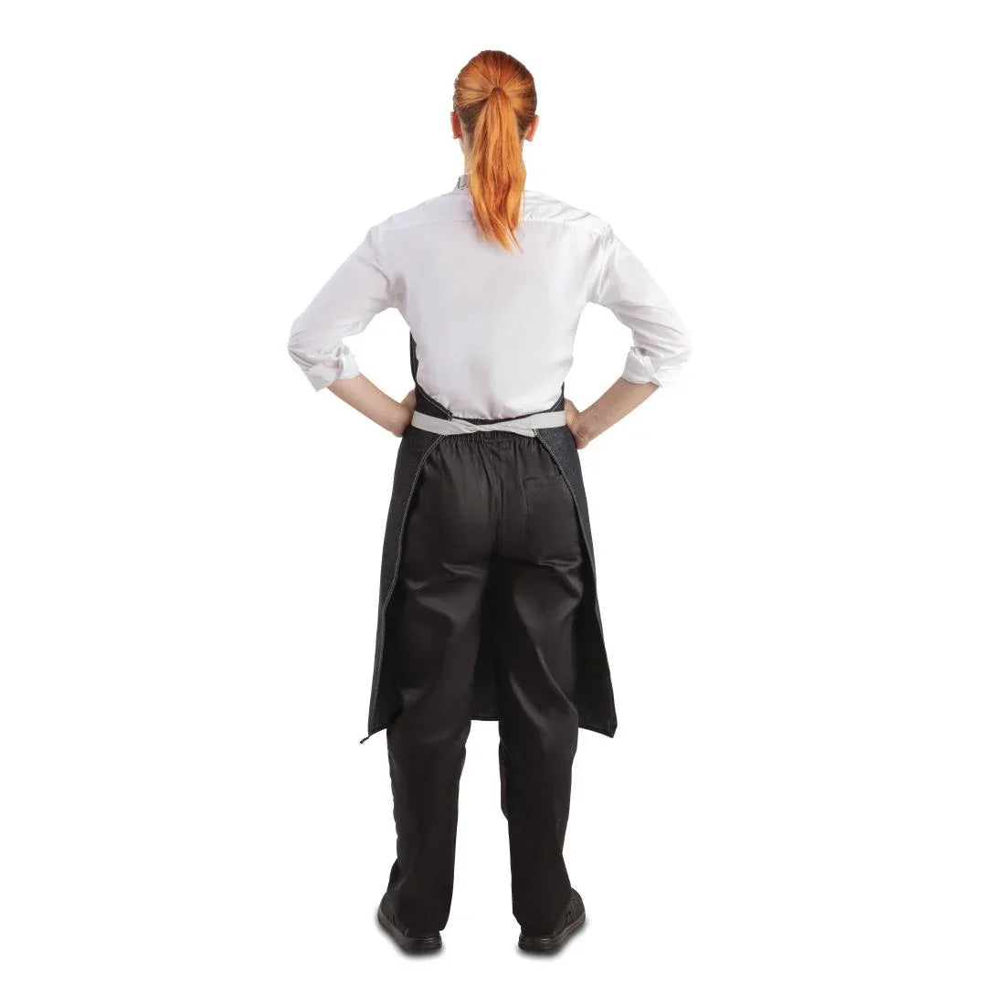 B981 Whites Southside Bib Apron Denim Black - JD Catering Equipment Solutions Ltd