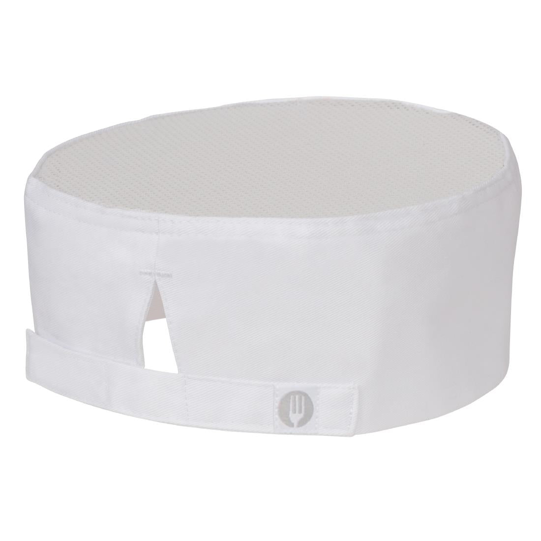 BA044 Chef Works Recycled Cool Vent Beanie White