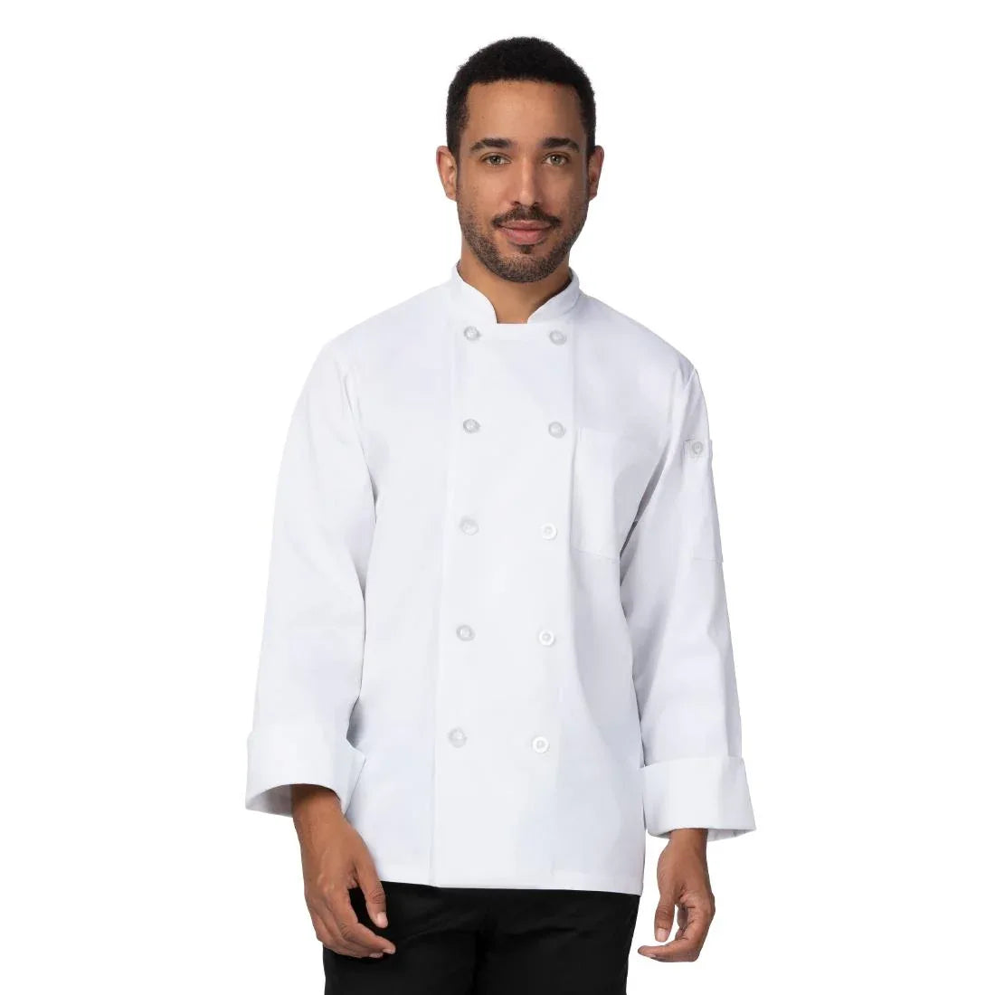 BA046-M Chef Works Le Mans Recycled Chef Jacket White M - JD Catering Equipment Solutions Ltd