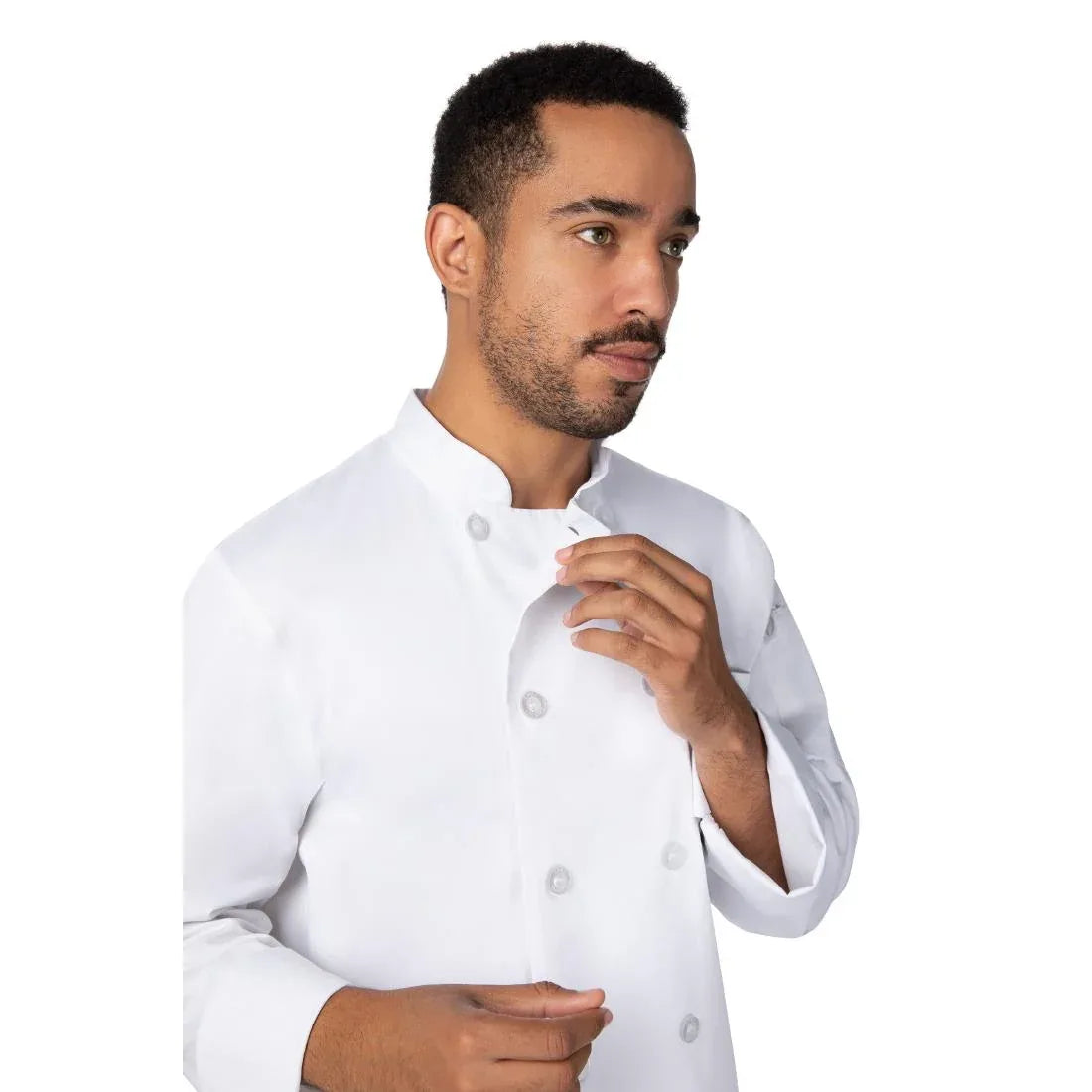 BA046-M Chef Works Le Mans Recycled Chef Jacket White M - JD Catering Equipment Solutions Ltd