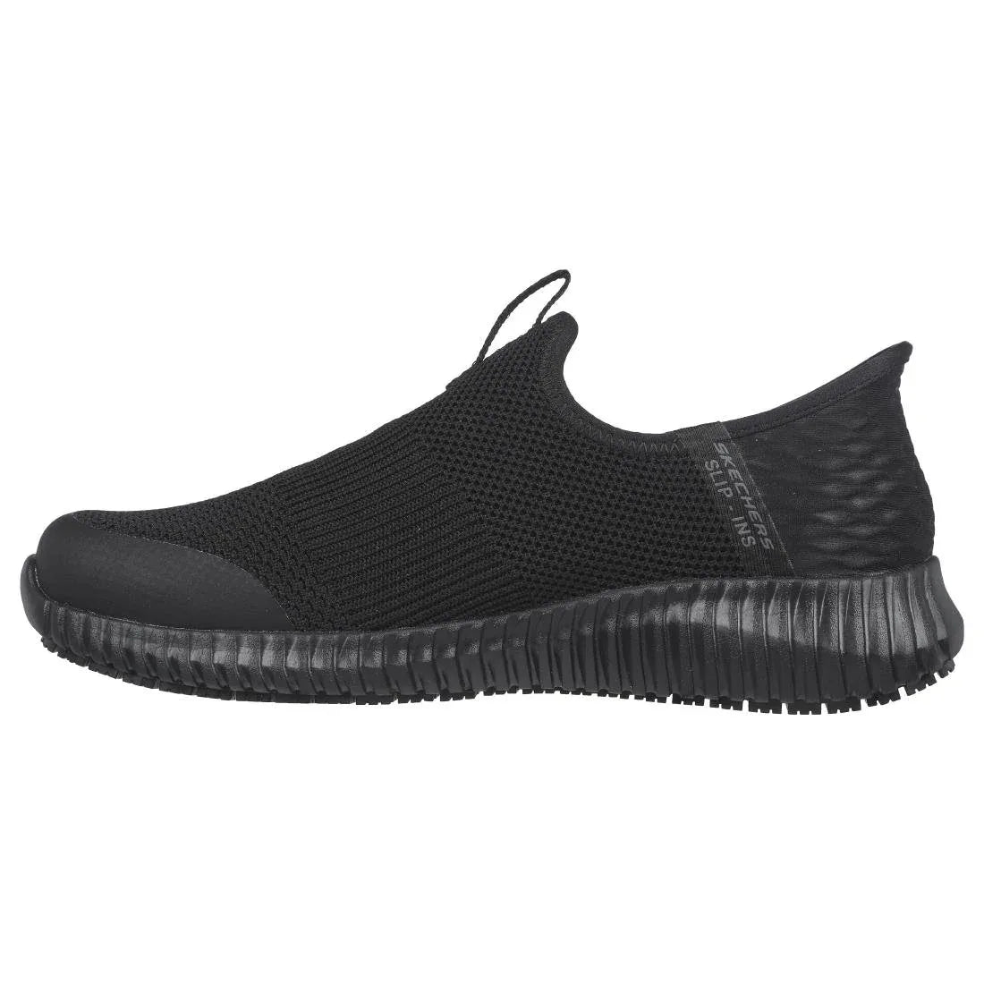 BA065-39 Skechers Womens Cessnock Slip Ons Black Size 39 - JD Catering Equipment Solutions Ltd