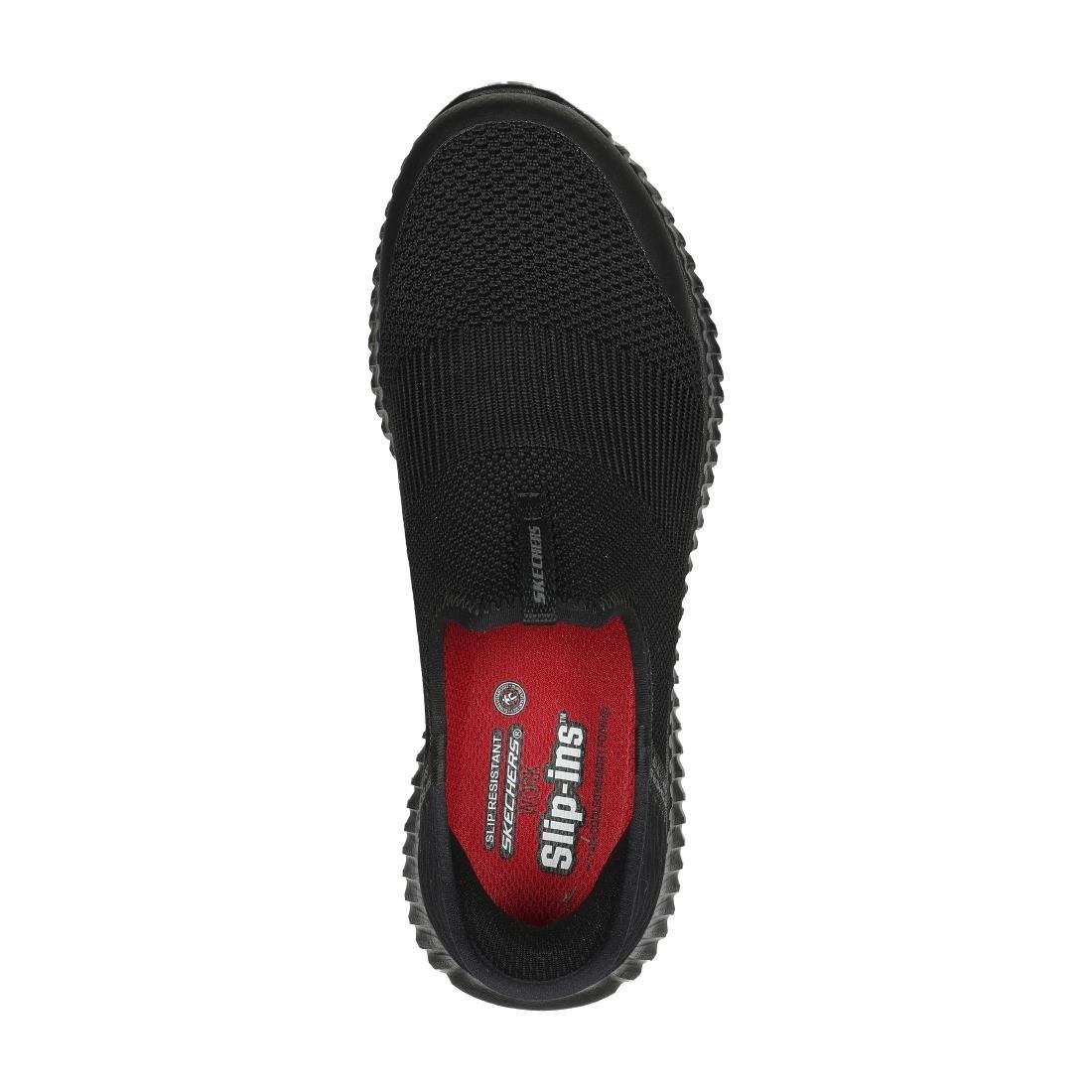 BA065-40 Skechers Womens Cessnock Slip Ons Black Size 40 - JD Catering Equipment Solutions Ltd
