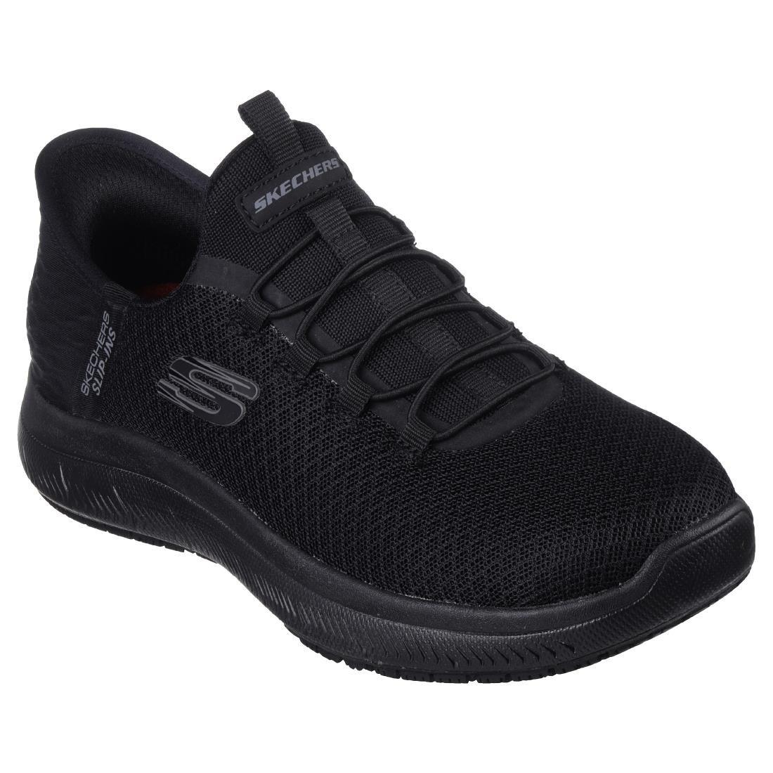BA066-40 Skechers Womens Summit SR Sip Ons Black Size 40 - JD Catering Equipment Solutions Ltd