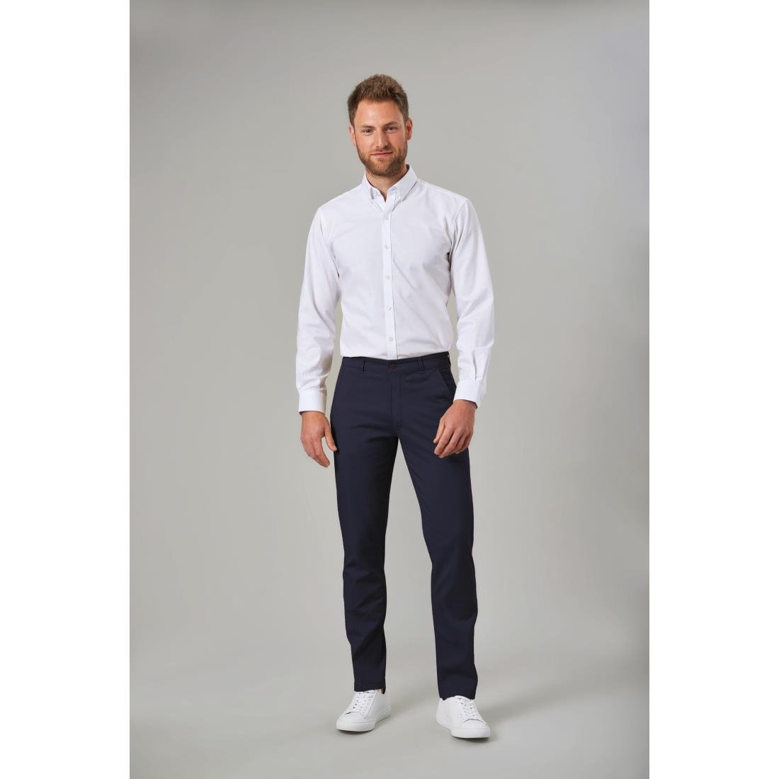 BA080-42 Brook Taverner Mens Miami Slim Fit Chinos Navy 42"