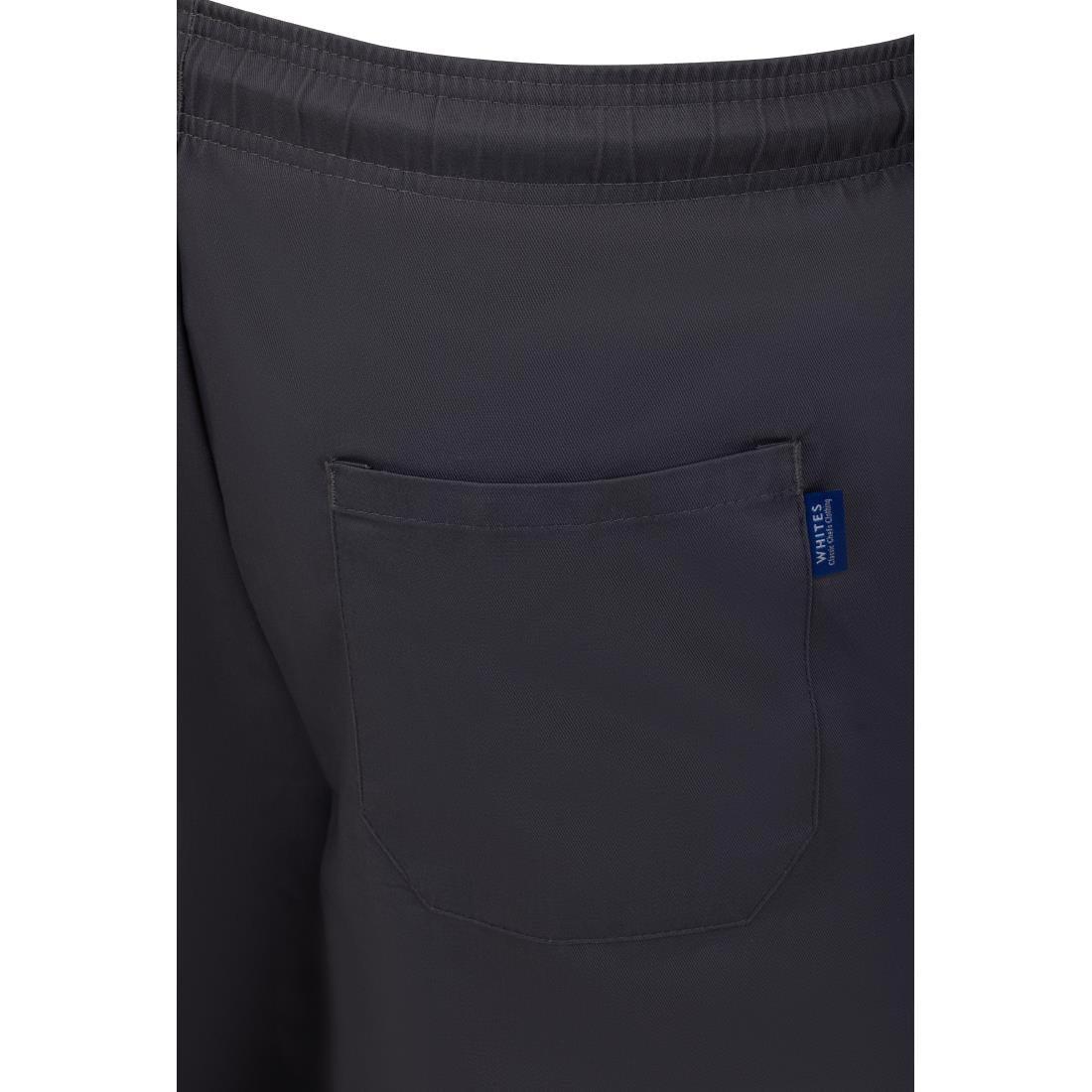 BA112-L Whites Vegas Chefs Trousers Charcoal Size L - JD Catering Equipment Solutions Ltd
