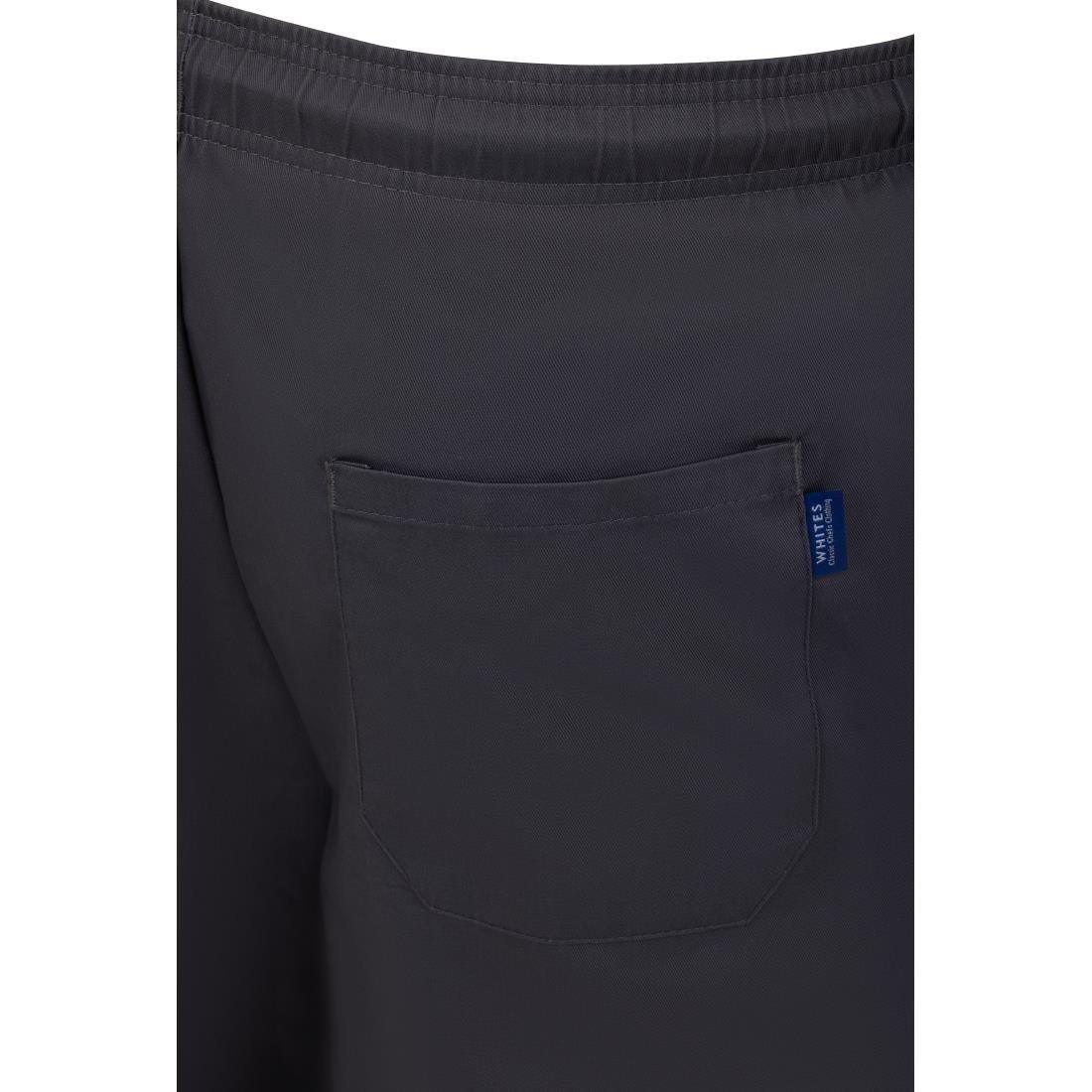 BA112-M Whites Vegas Chefs Trousers Charcoal Size M - JD Catering Equipment Solutions Ltd