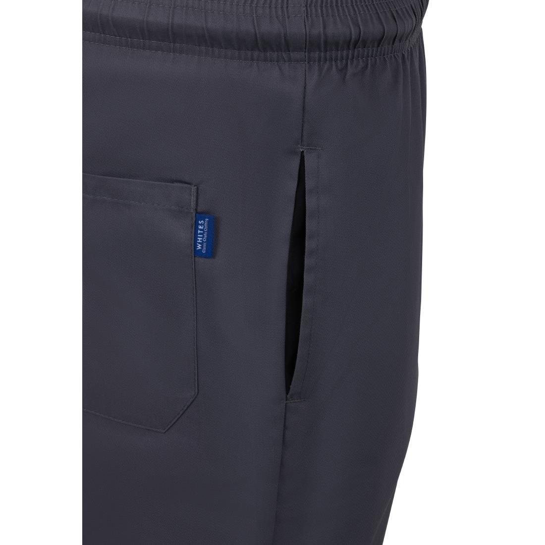 BA112-M Whites Vegas Chefs Trousers Charcoal Size M - JD Catering Equipment Solutions Ltd