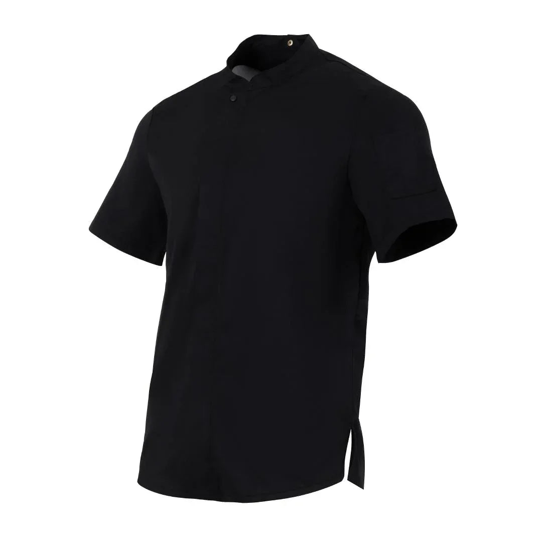 BA115-L Southside Harlem Short Sleeve Chef Jacket Black Size L - JD Catering Equipment Solutions Ltd