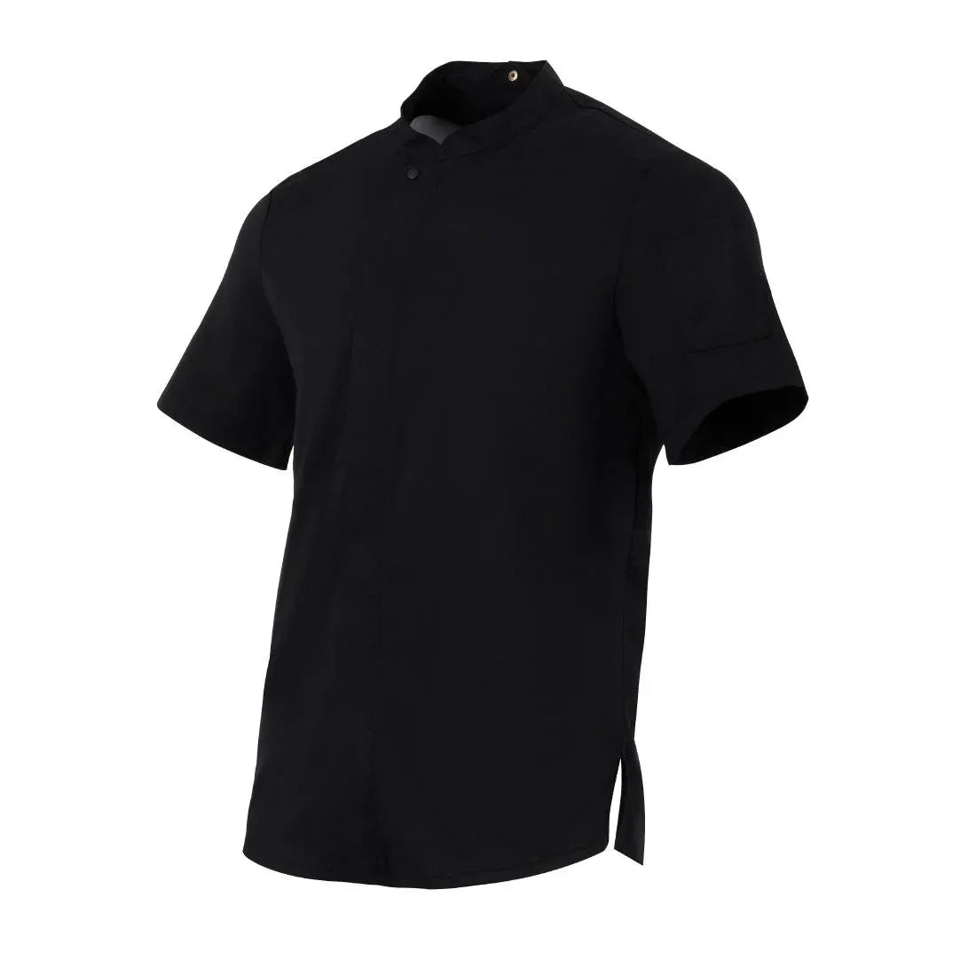 BA115-S Southside Harlem Short Sleeve Chef Jacket Black Size S - JD Catering Equipment Solutions Ltd