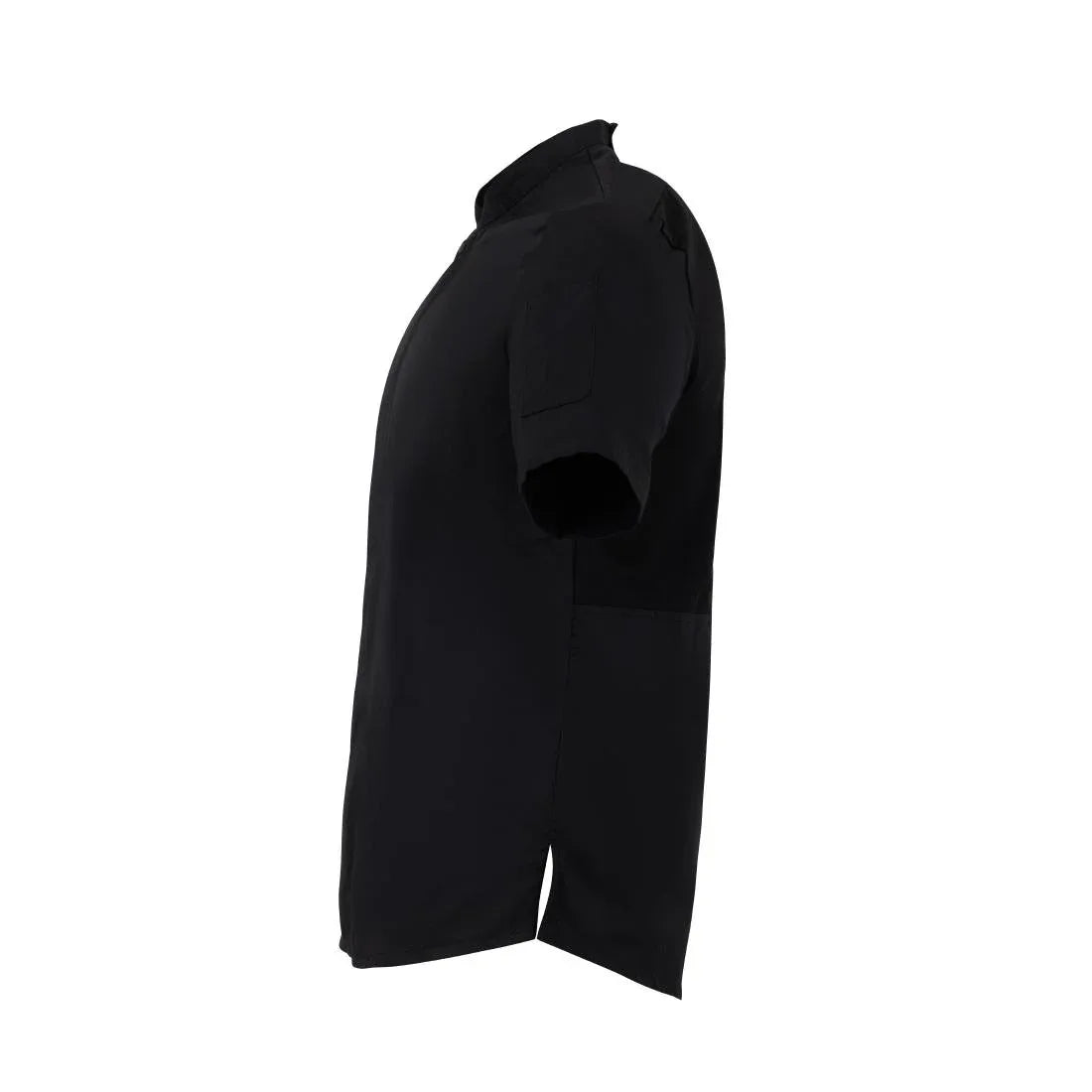BA115-S Southside Harlem Short Sleeve Chef Jacket Black Size S - JD Catering Equipment Solutions Ltd