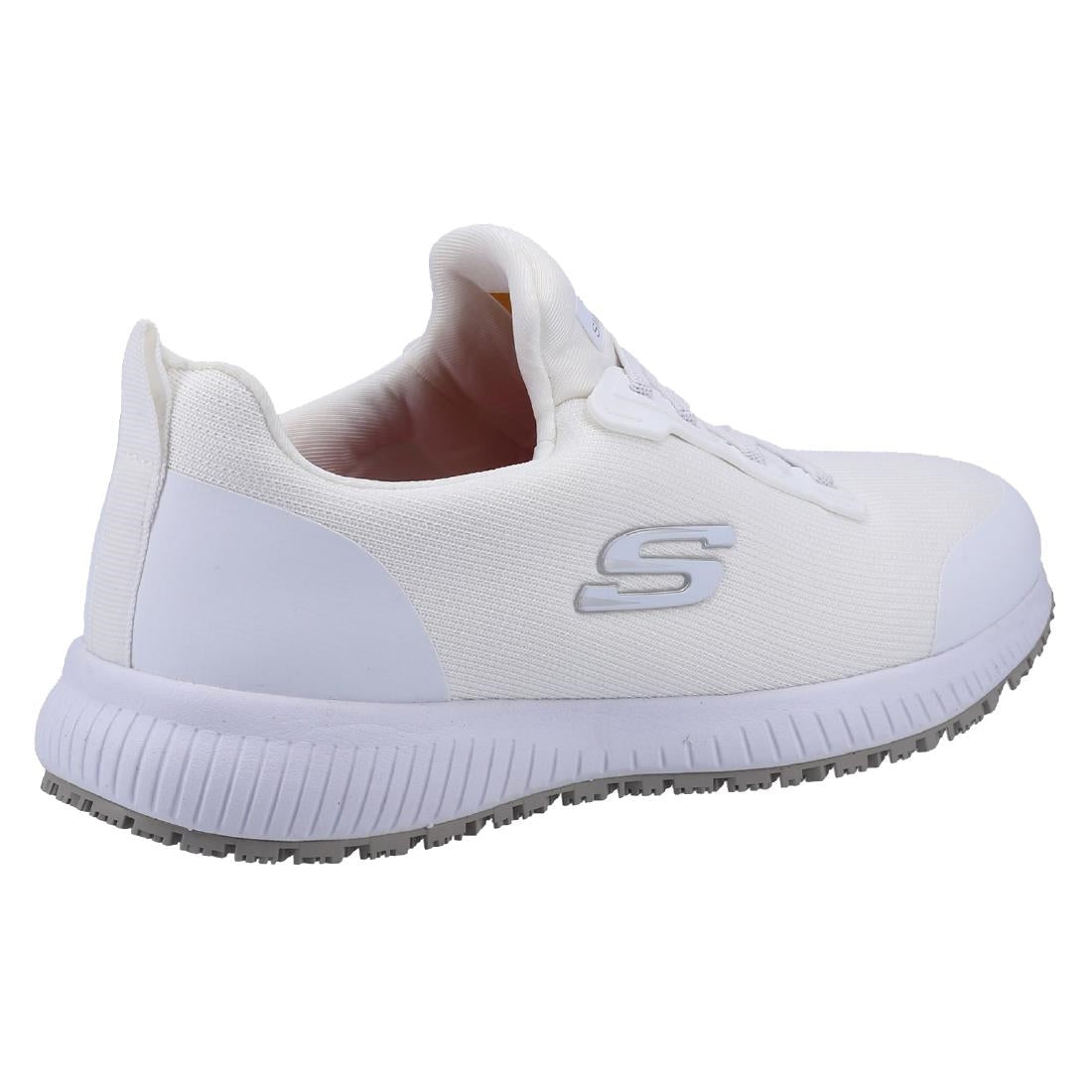 BA154-37 Skechers Womens Slip Resistant Squad Trainers White 37