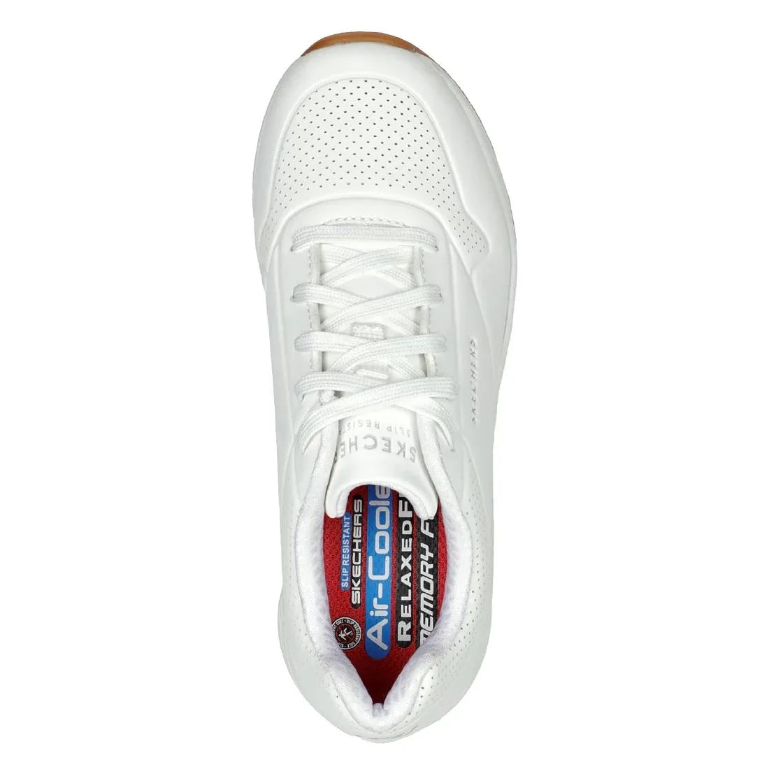 BA155-36 Skechers Womens UNO Slip Resistant Trainers 36 White