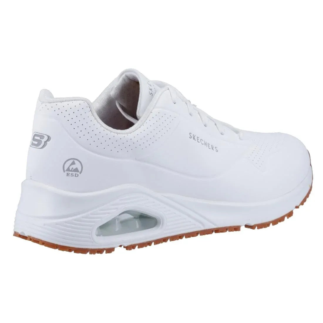 BA155-38 Skechers Womens UNO Slip Resistant Trainers 38 White